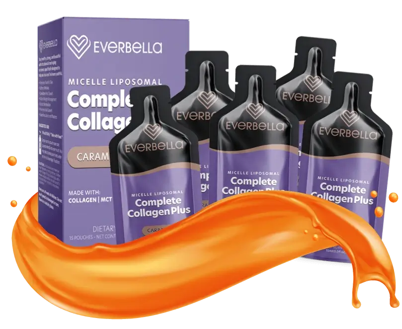 Complete Collagen Plus caramel liquid collagen formula for menopause skin hair and joint support