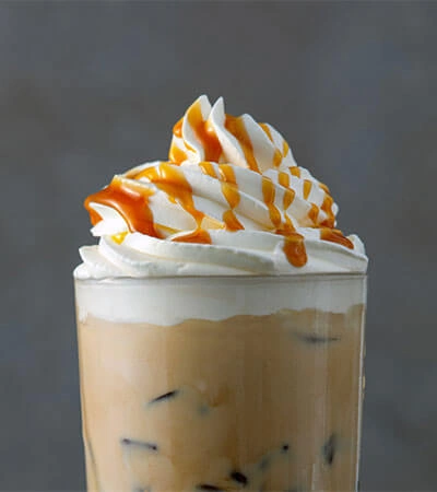Complete Collagen Plus caramel collagen drizzled on dessert